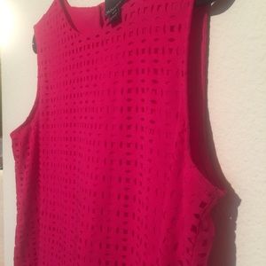 Cynthia Rowley Pink Laser Cut Top
